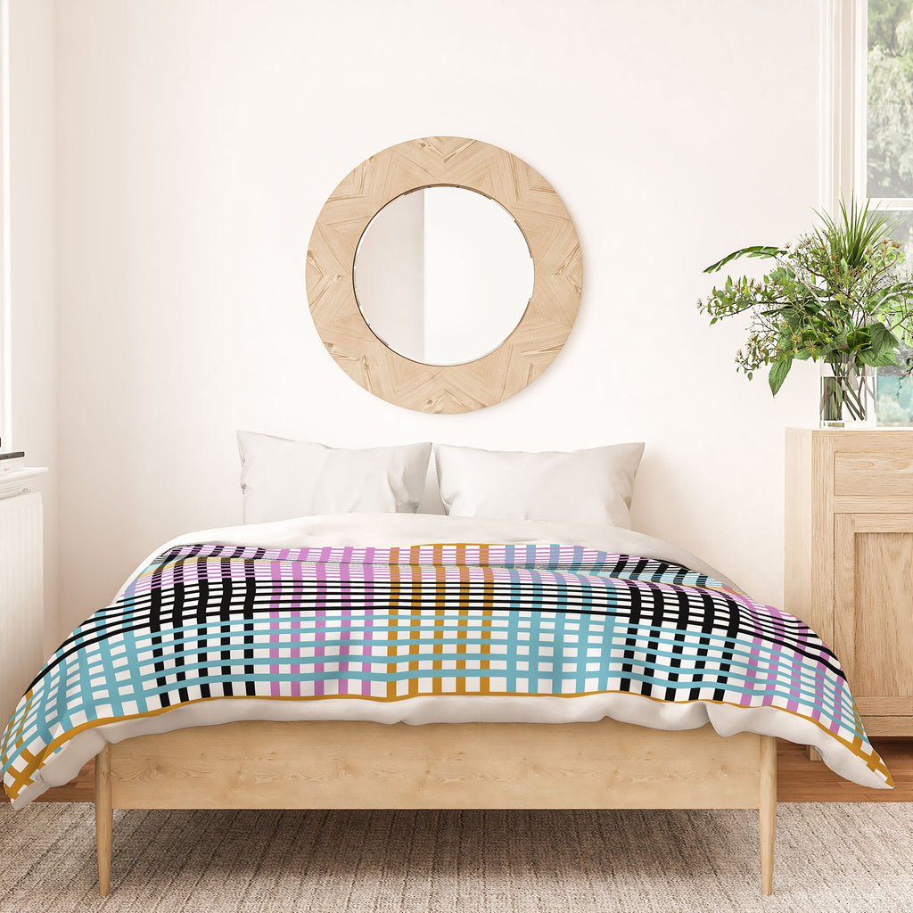 Mirimo Multicolor Gingham Grid Duvet Cover