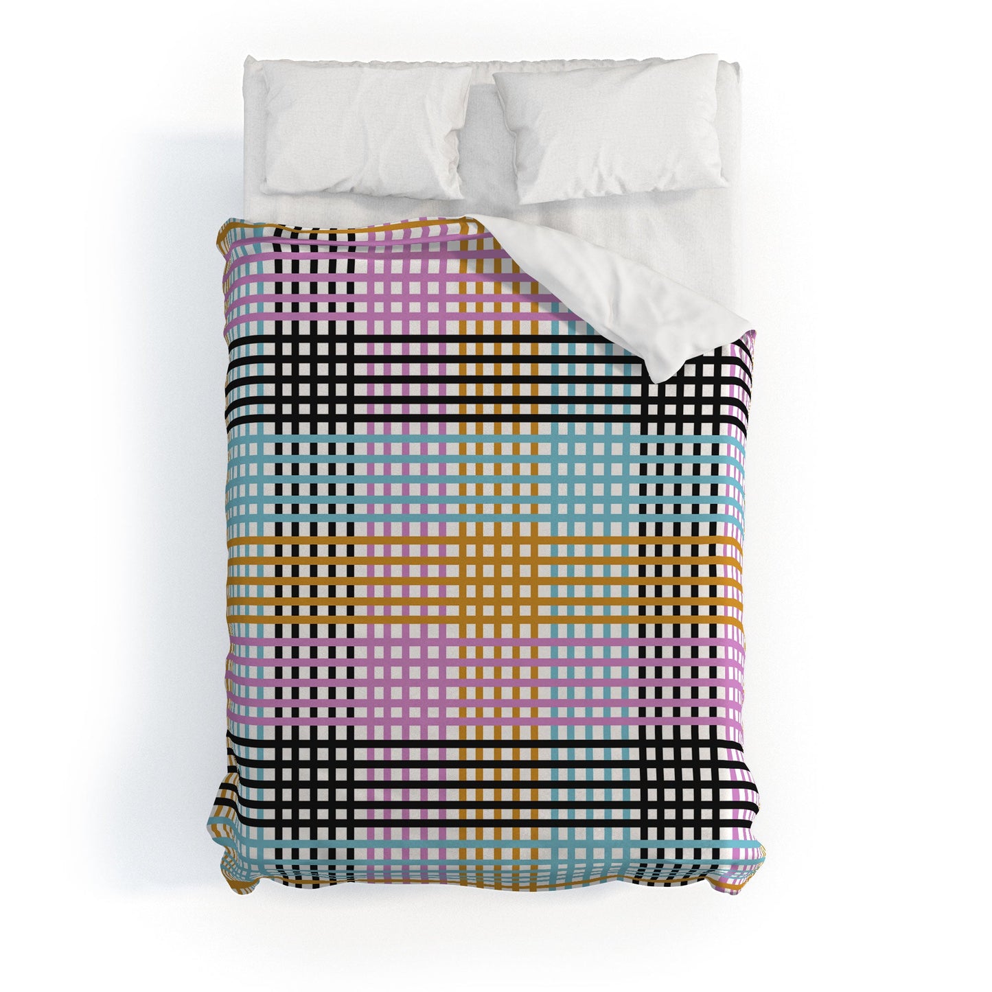 Mirimo Multicolor Gingham Grid Duvet Cover