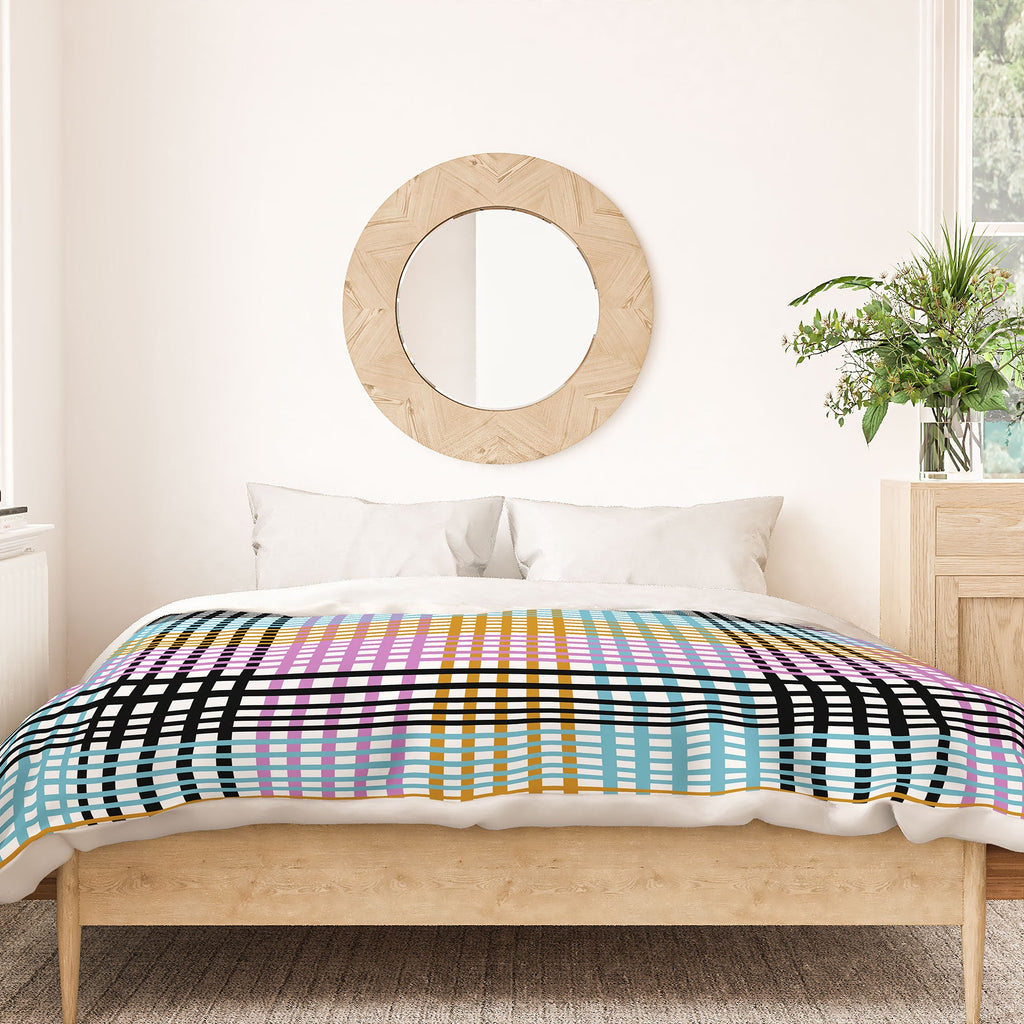 Mirimo Multicolor Gingham Grid Duvet Cover