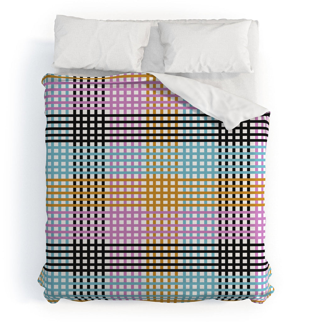 Mirimo Multicolor Gingham Grid Duvet Cover