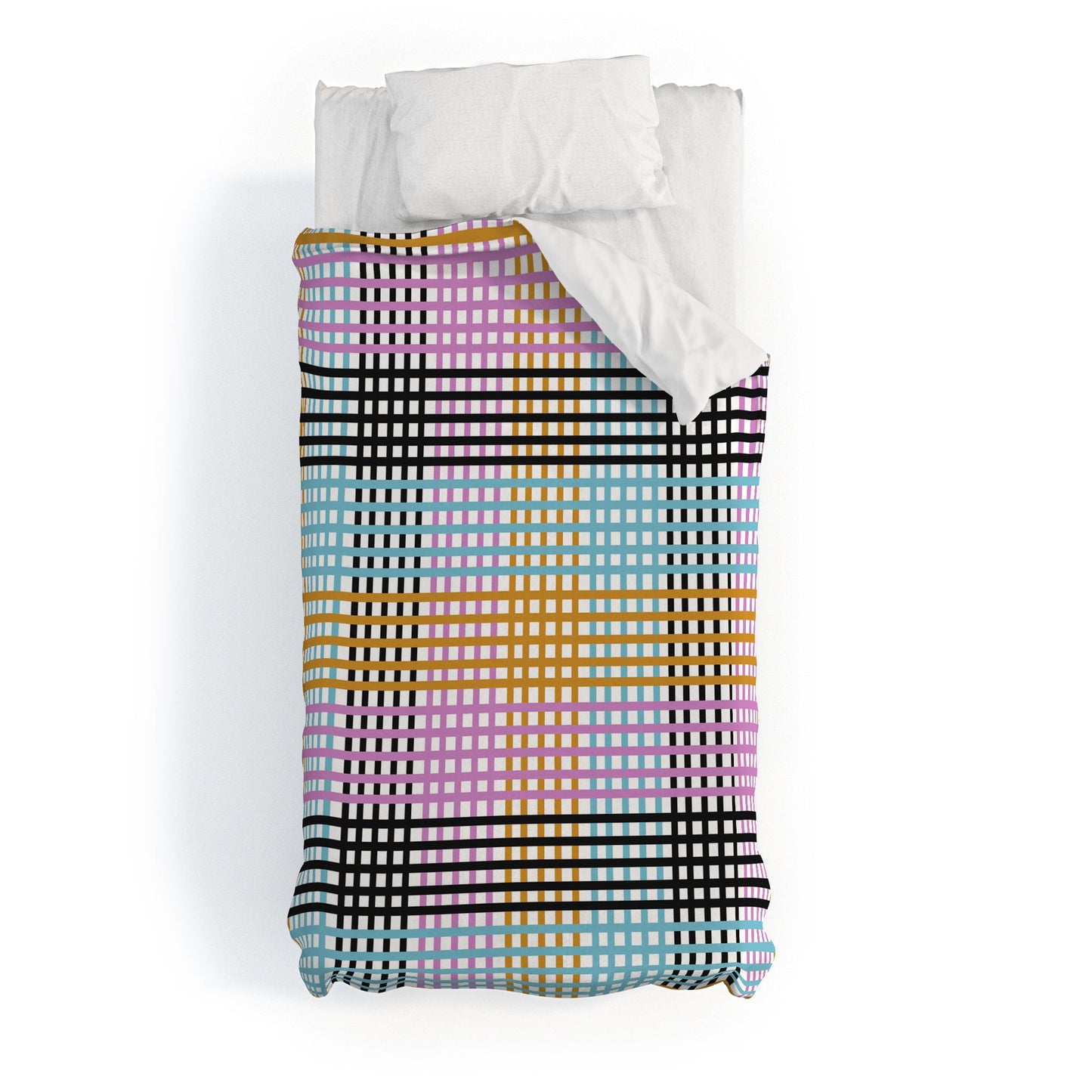 Mirimo Multicolor Gingham Grid Duvet Cover