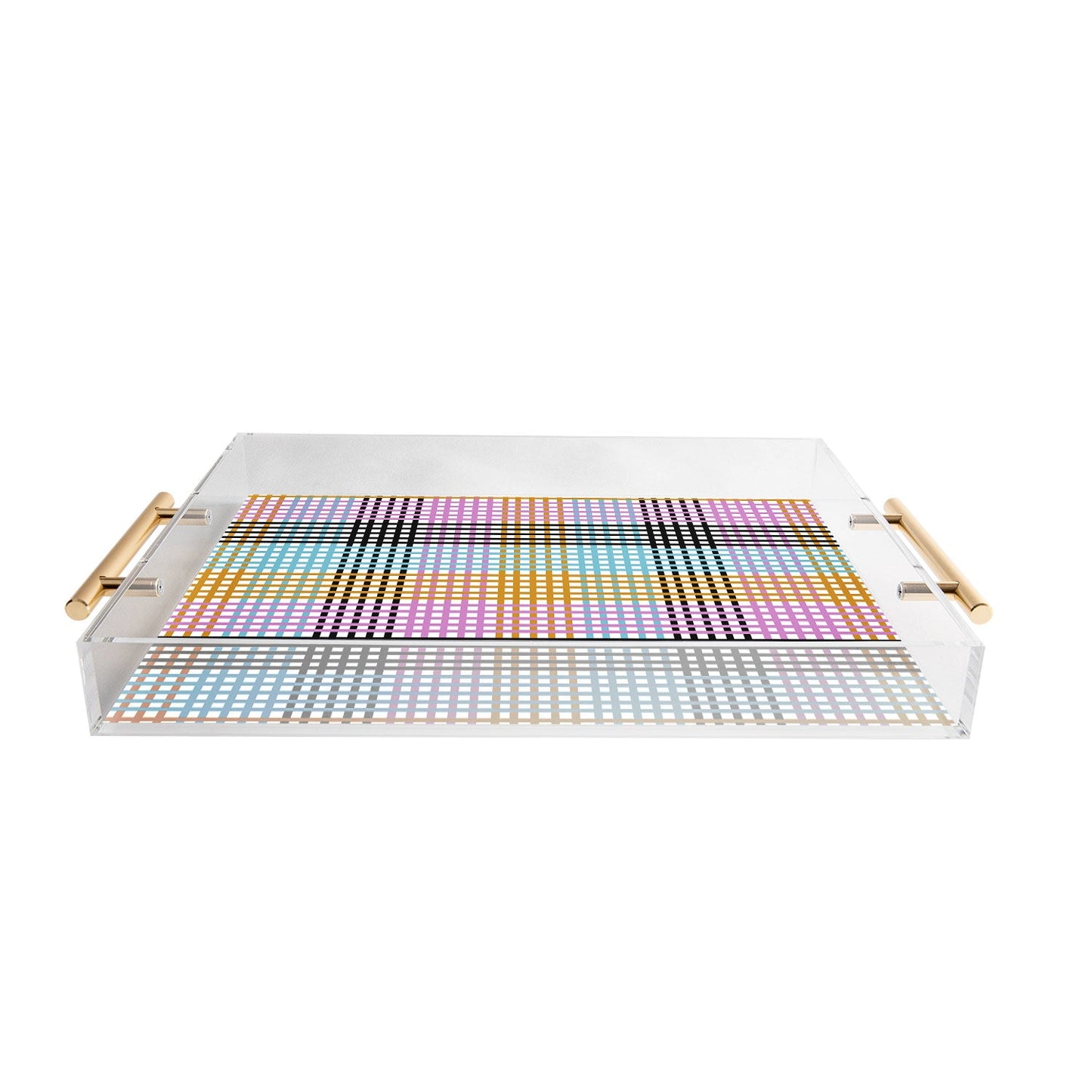Mirimo Multicolor Gingham Grid Acrylic Tray