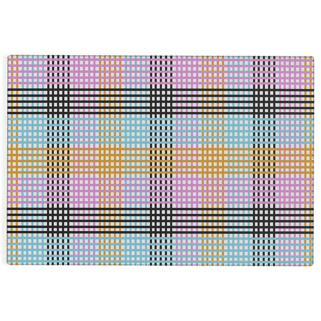 Mirimo Multicolor Gingham Grid Outdoor Rug
