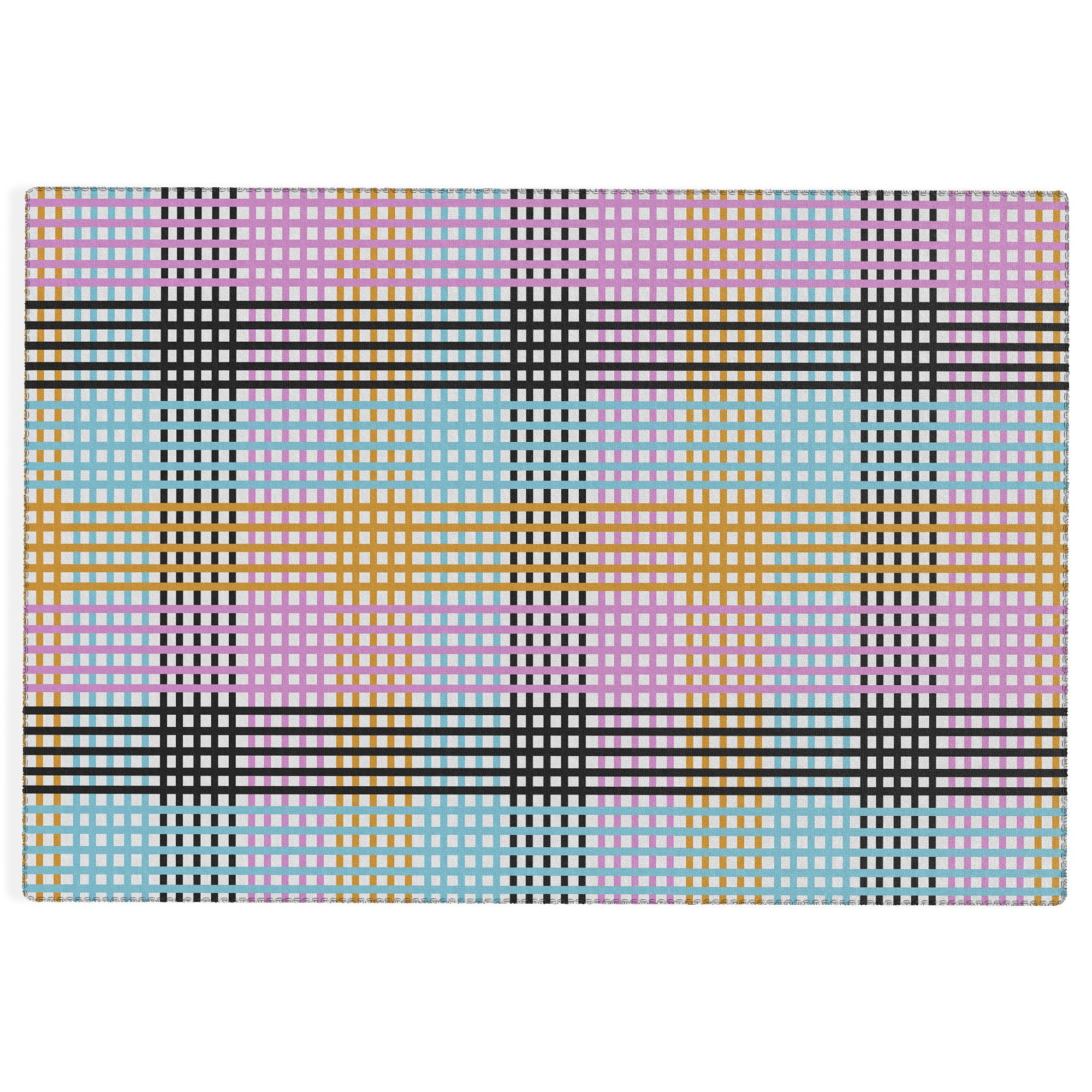 Mirimo Multicolor Gingham Grid Outdoor Rug