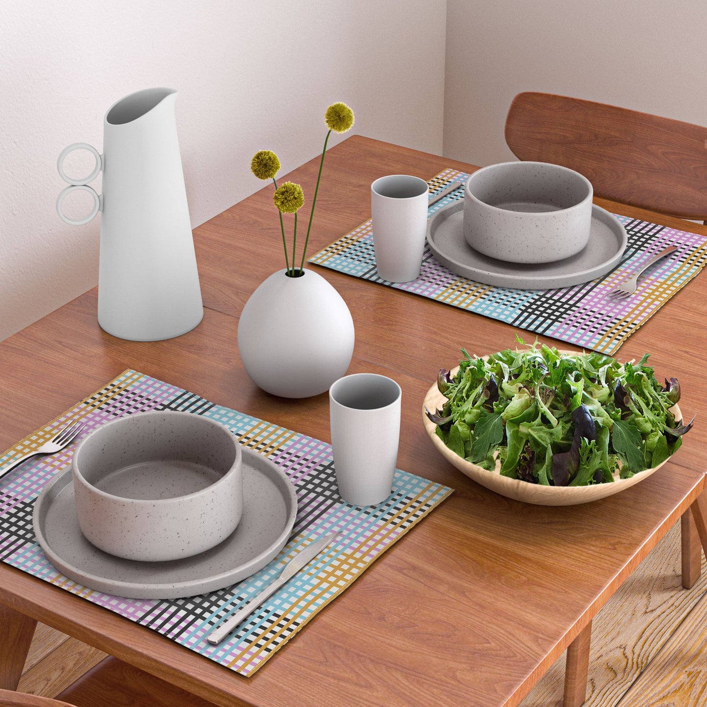 Mirimo Multicolor Gingham Grid Placemat
