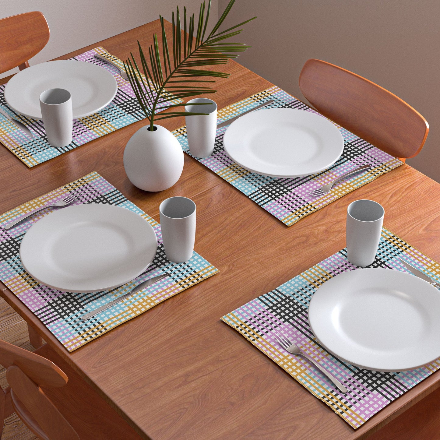 Mirimo Multicolor Gingham Grid Placemat