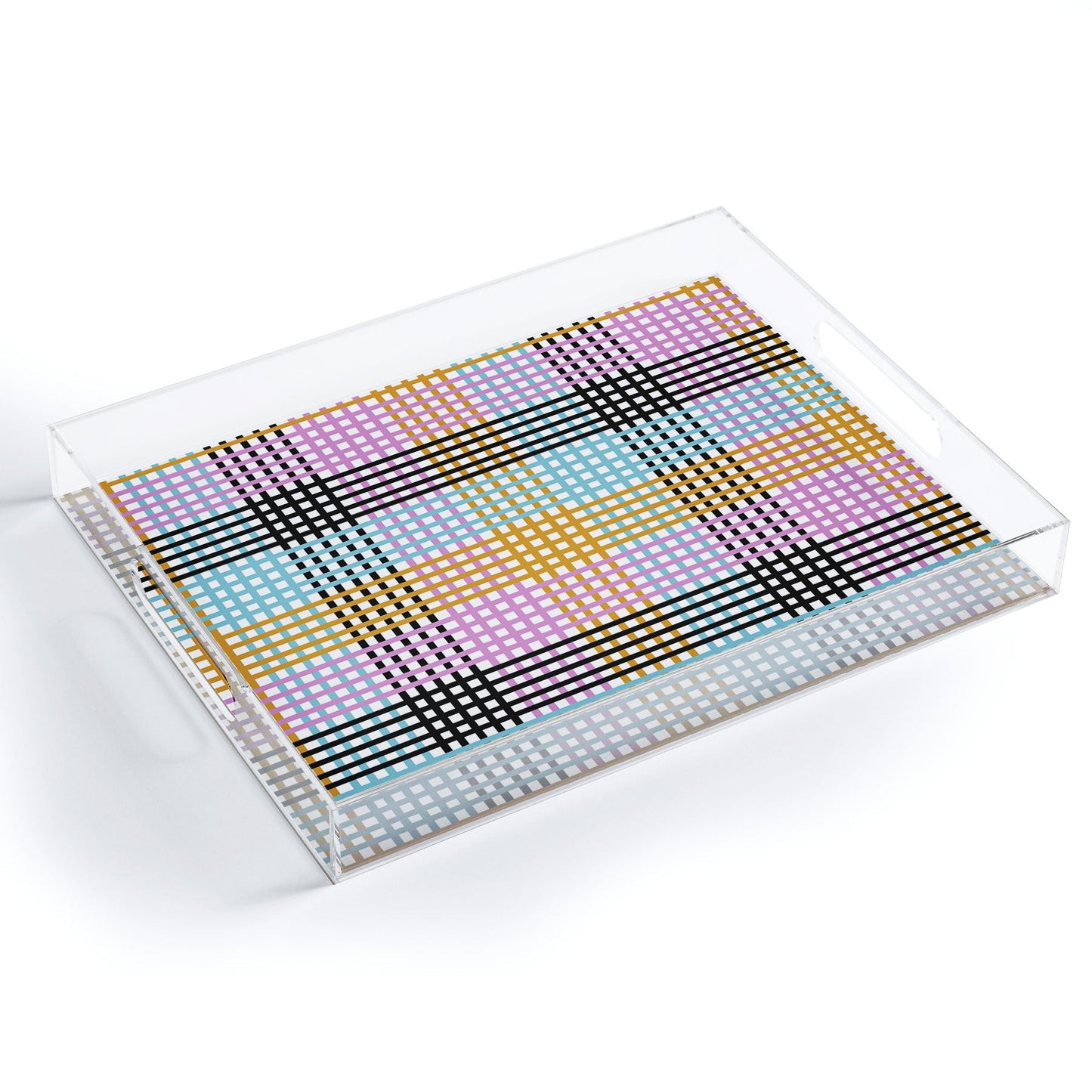Mirimo Multicolor Gingham Grid Acrylic Tray