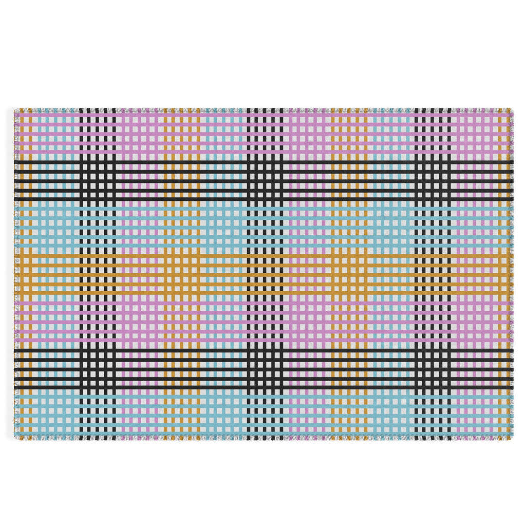 Mirimo Multicolor Gingham Grid Outdoor Rug