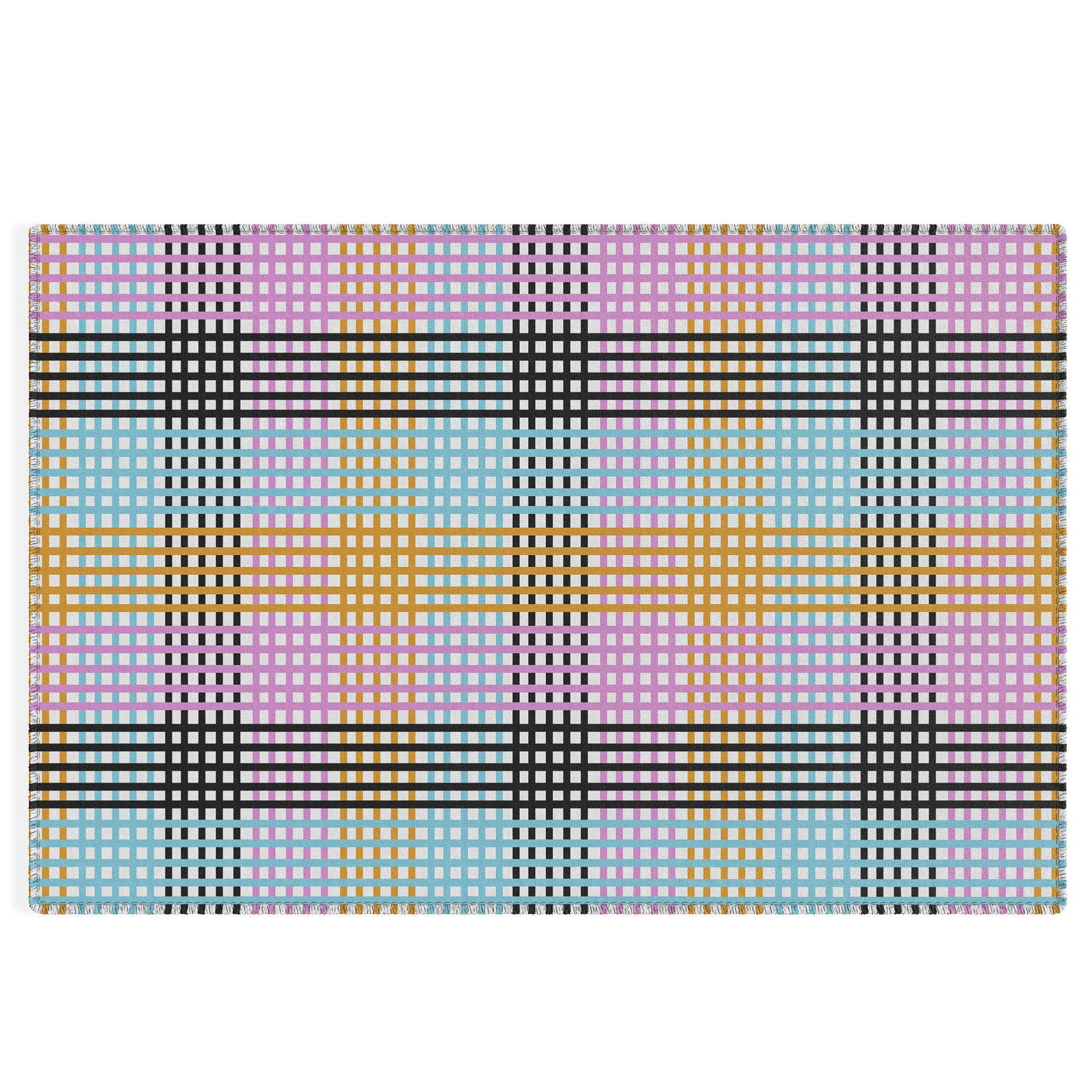 Mirimo Multicolor Gingham Grid Outdoor Rug