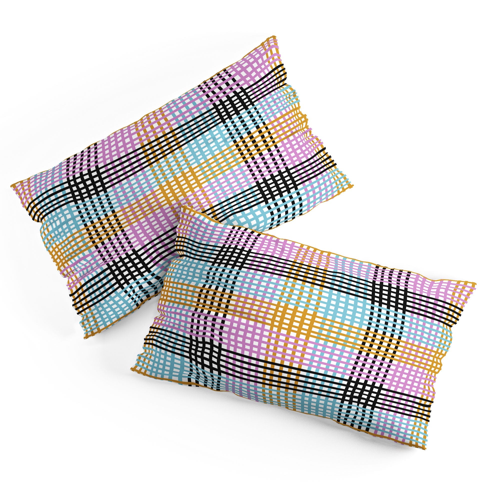 Mirimo Multicolor Gingham Grid Pillow Shams