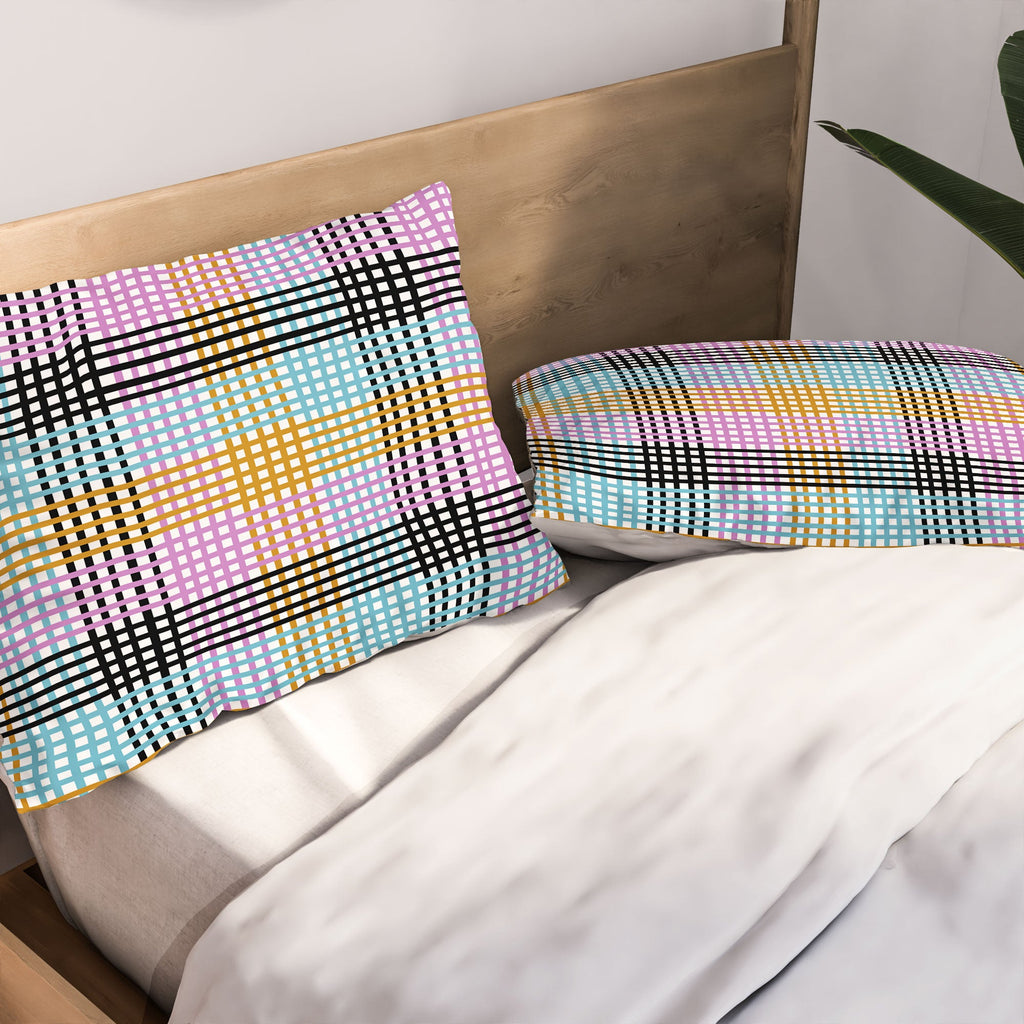 Mirimo Multicolor Gingham Grid Pillow Shams