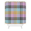 Mirimo Multicolor Gingham Grid Shower Curtain
