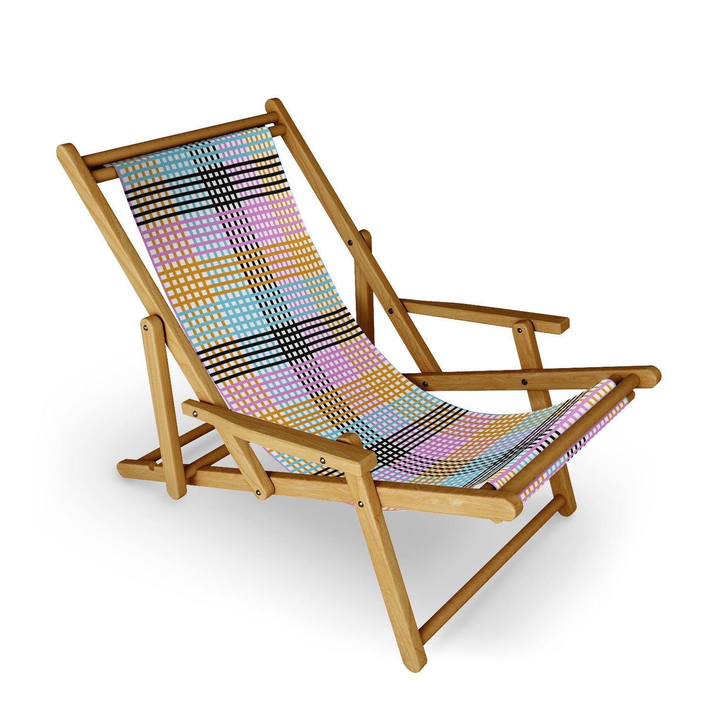 Mirimo Multicolor Gingham Grid Sling Chair