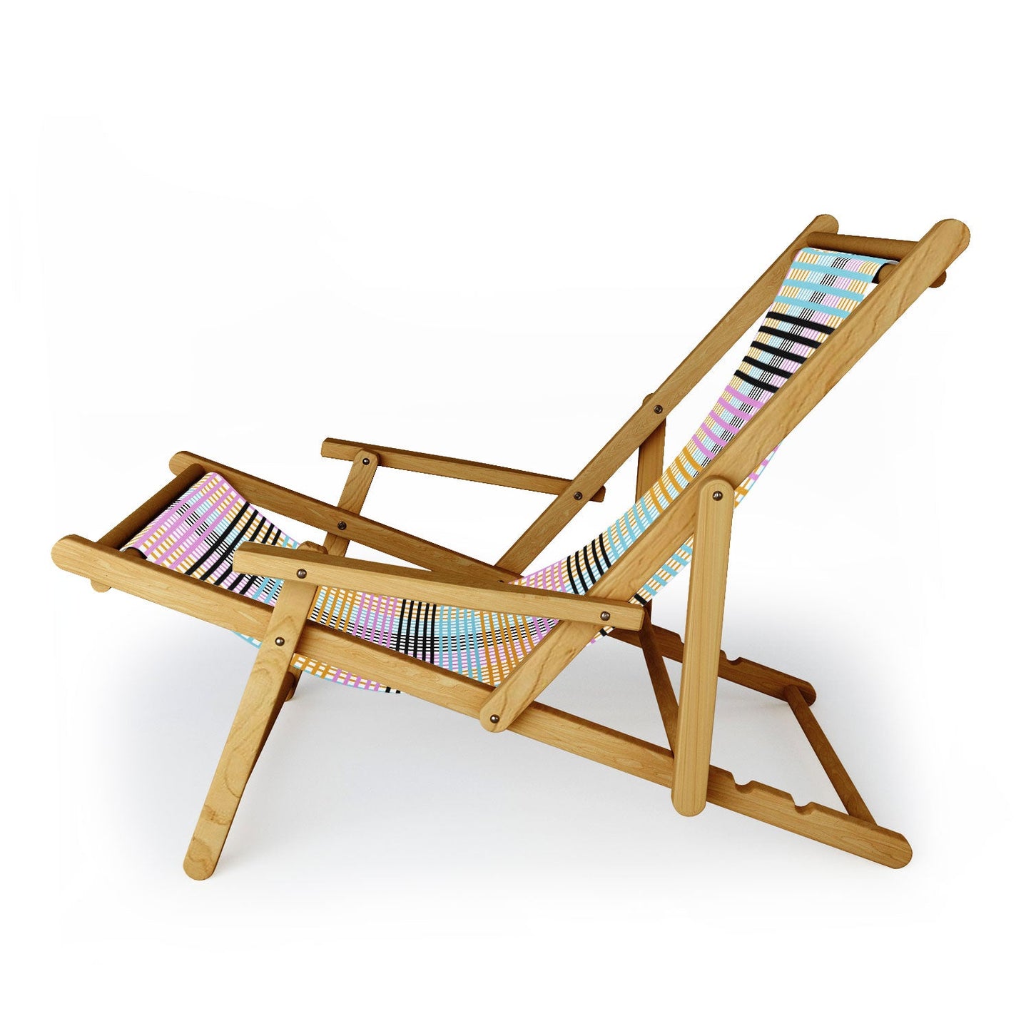 Mirimo Multicolor Gingham Grid Sling Chair