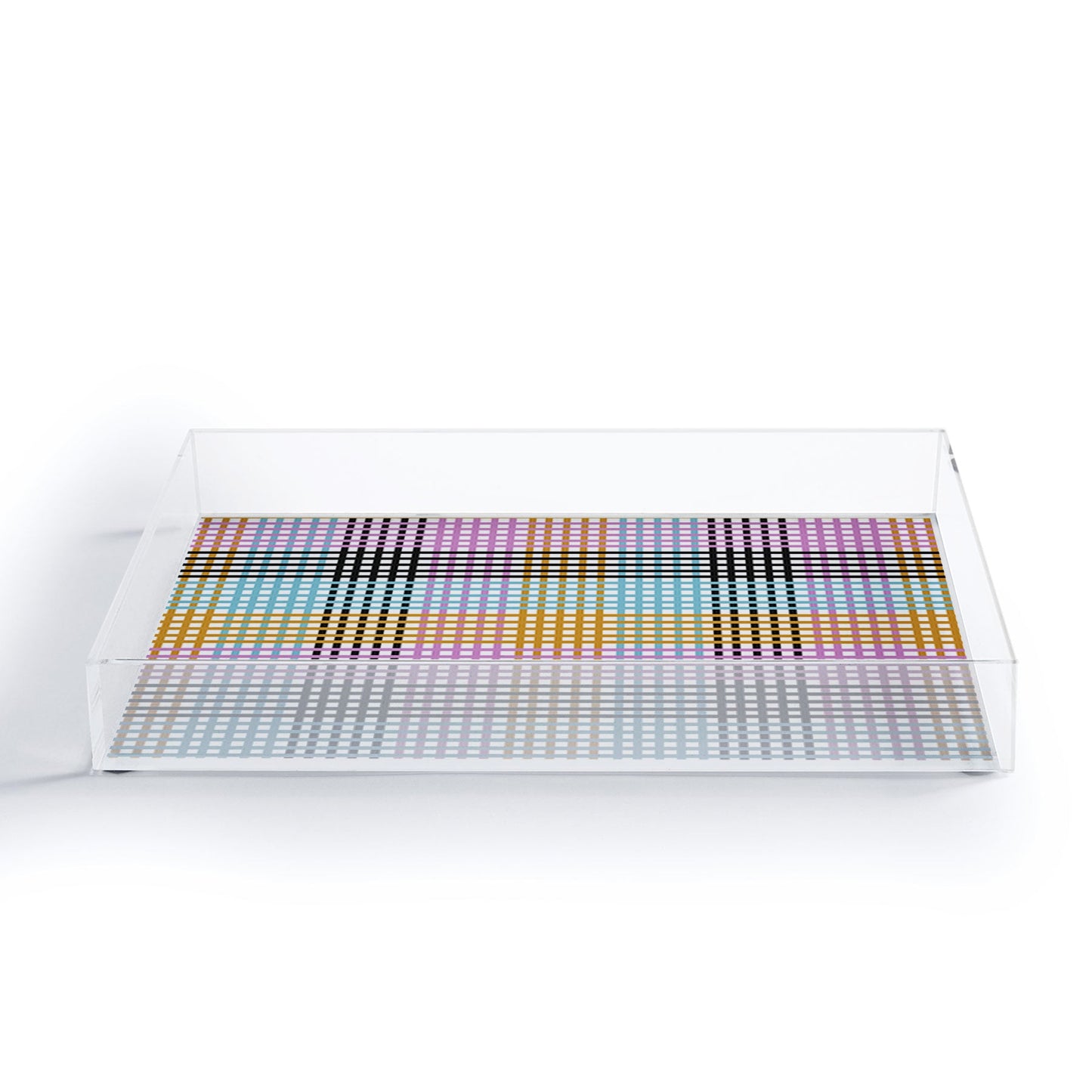 Mirimo Multicolor Gingham Grid Acrylic Tray