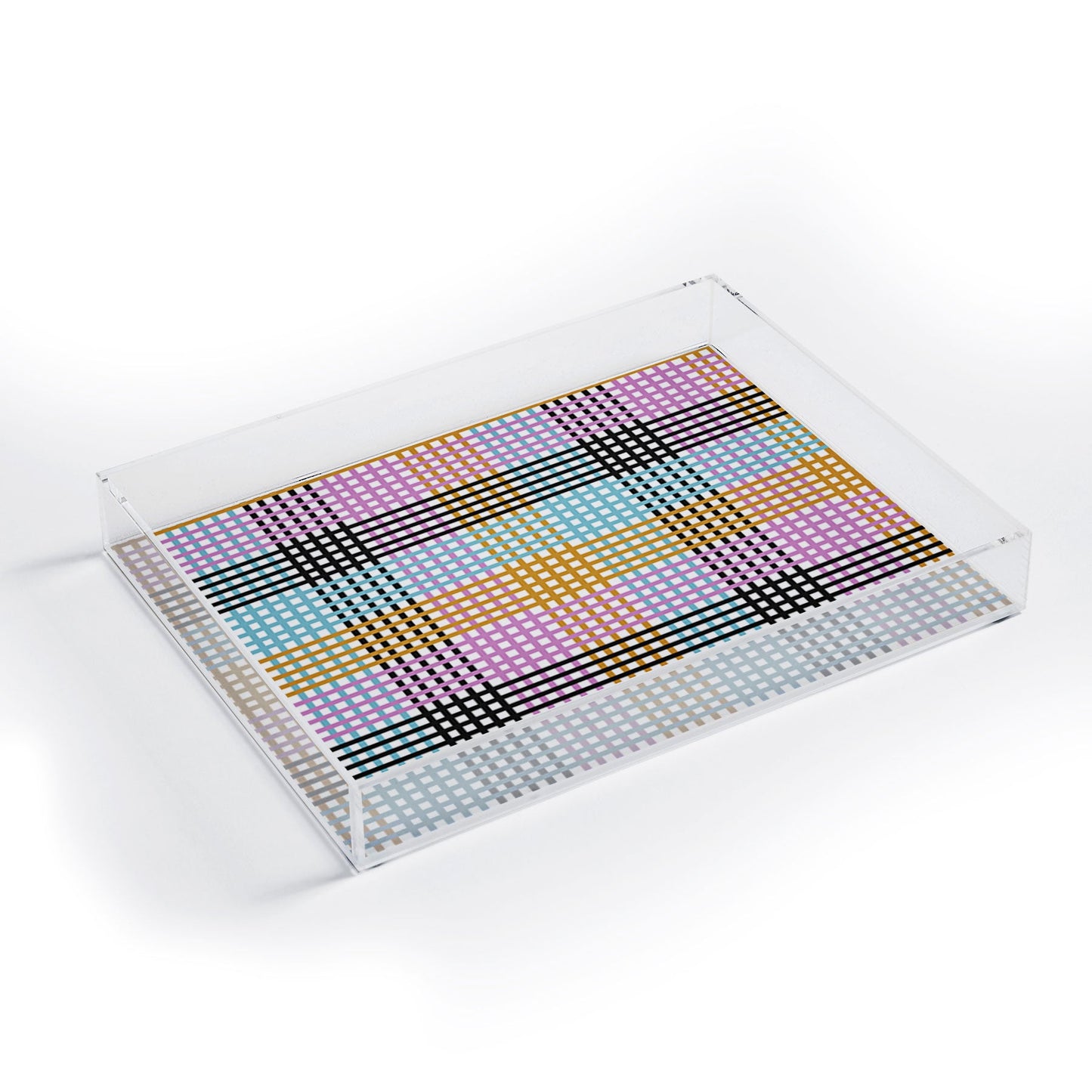 Mirimo Multicolor Gingham Grid Acrylic Tray