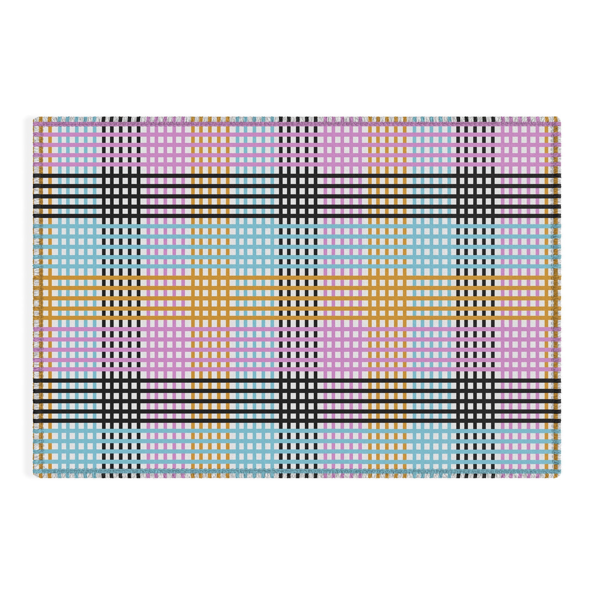 Mirimo Multicolor Gingham Grid Outdoor Rug
