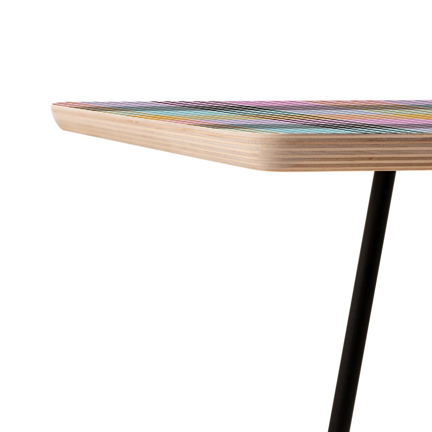 Mirimo Multicolor Gingham Grid Side Table