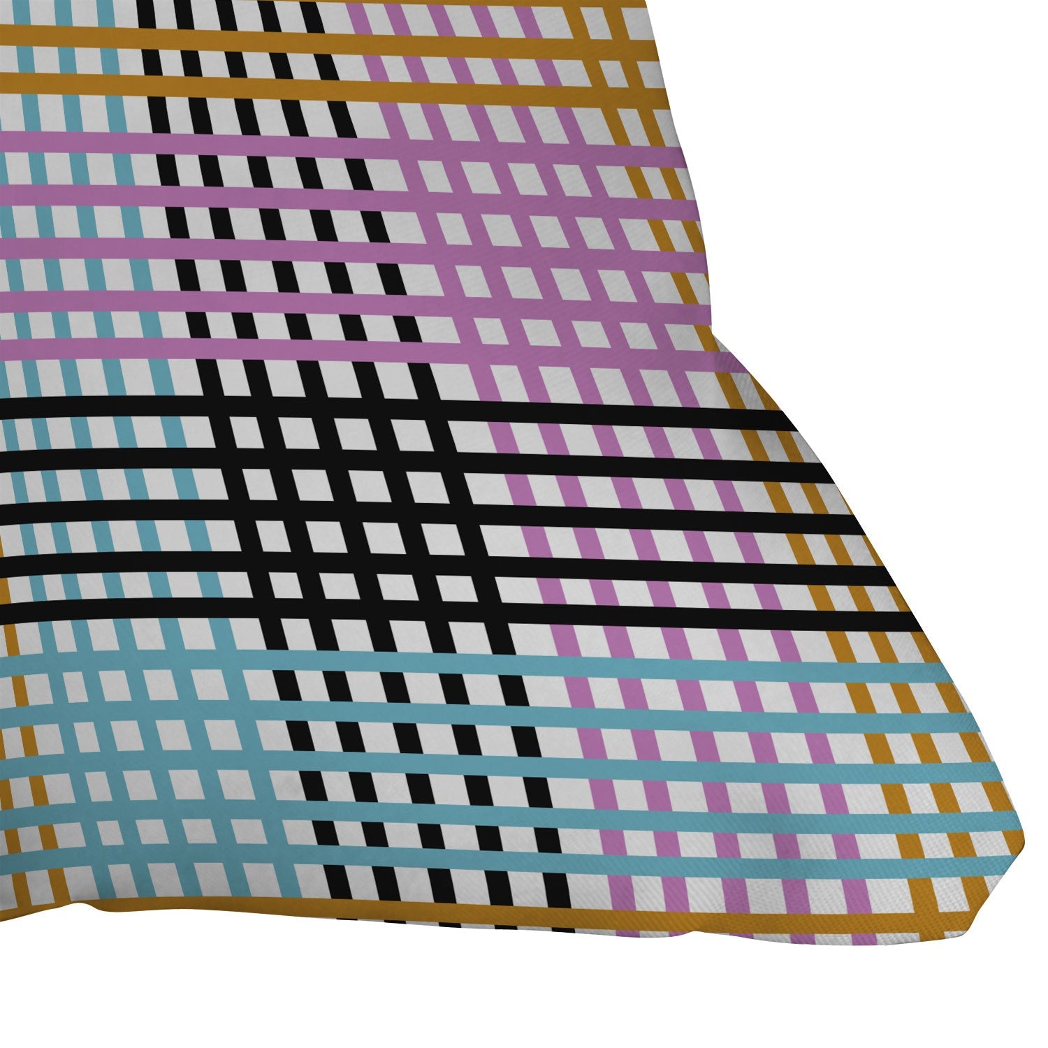 Mirimo Multicolor Gingham Grid Outdoor Throw Pillow