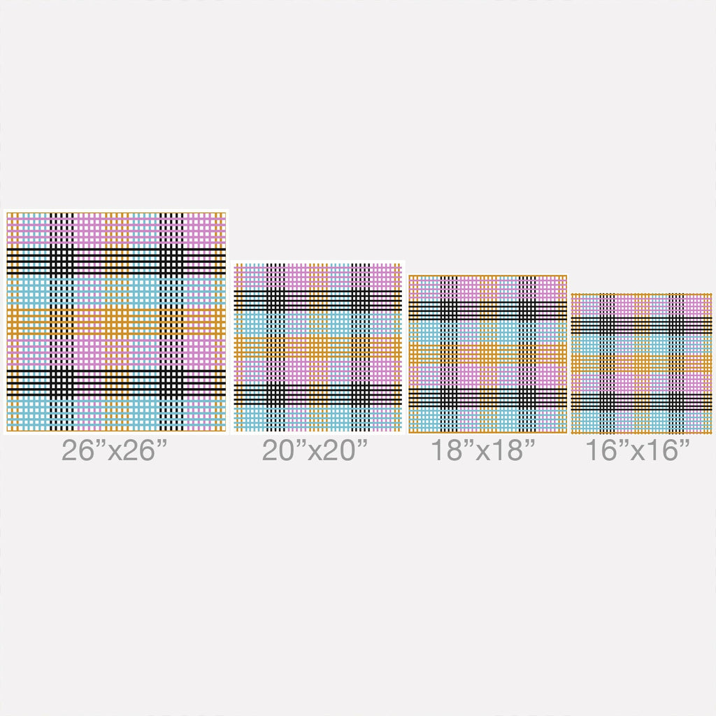 Mirimo Multicolor Gingham Grid Outdoor Throw Pillow