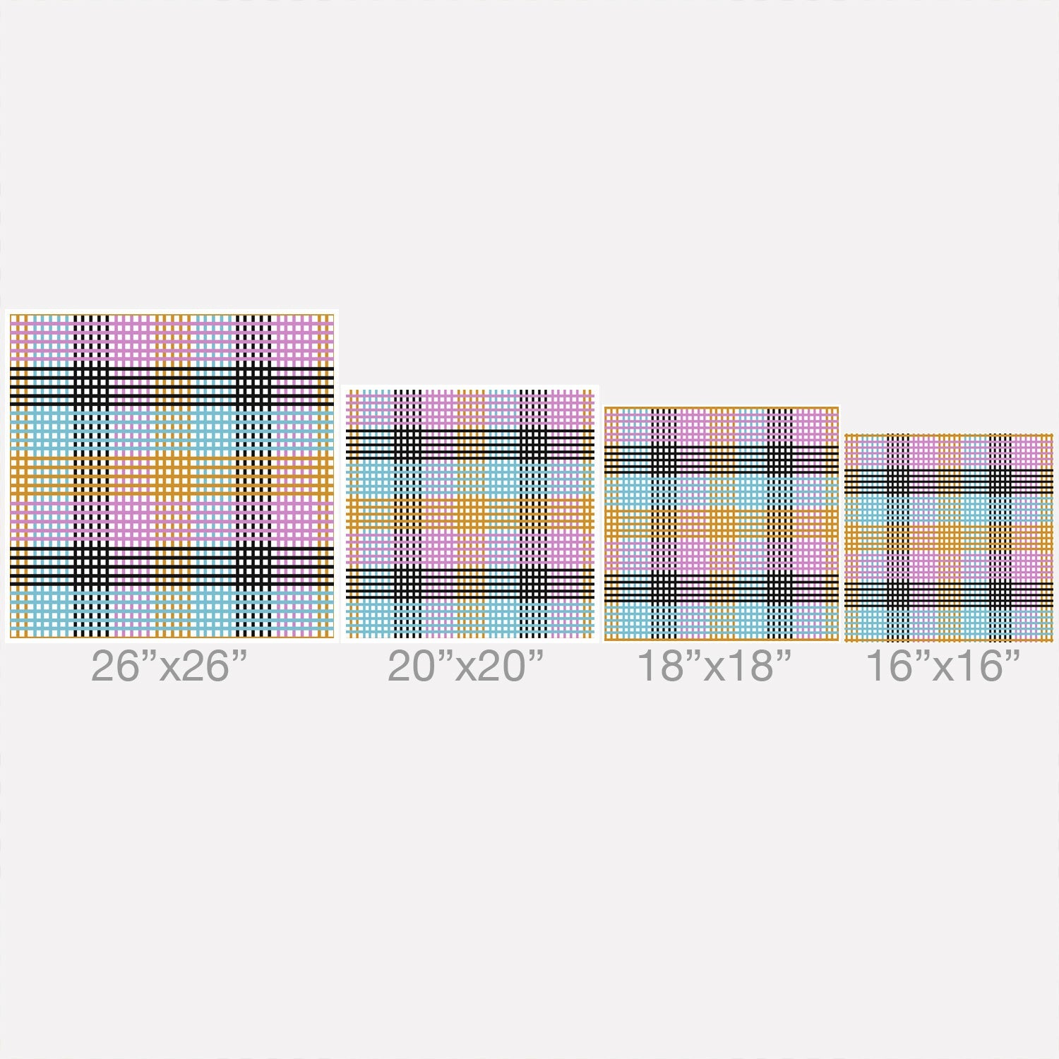 Mirimo Multicolor Gingham Grid Outdoor Throw Pillow