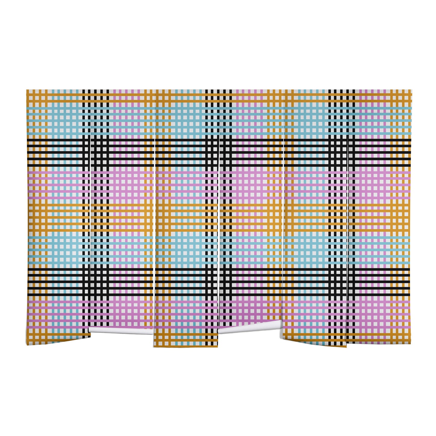 Mirimo Multicolor Gingham Grid Wall Mural