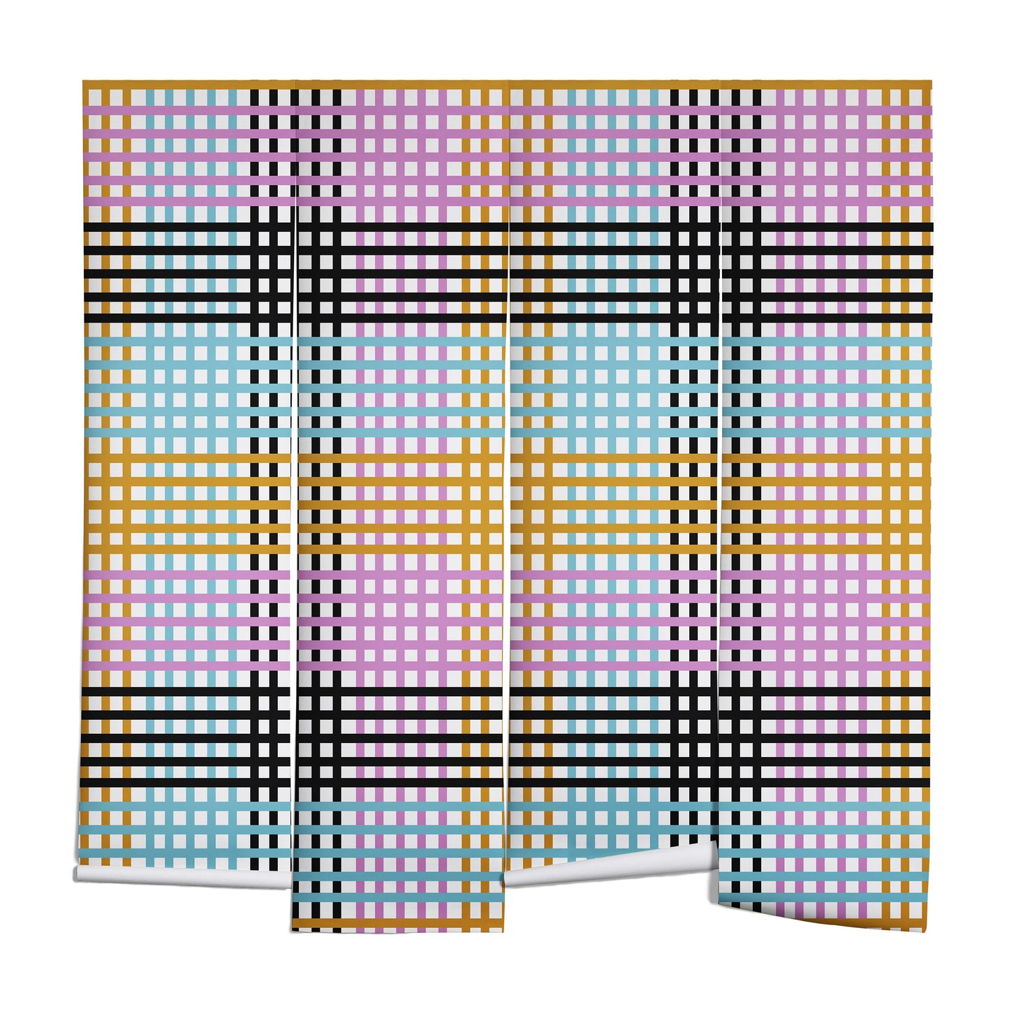 Mirimo Multicolor Gingham Grid Wall Mural