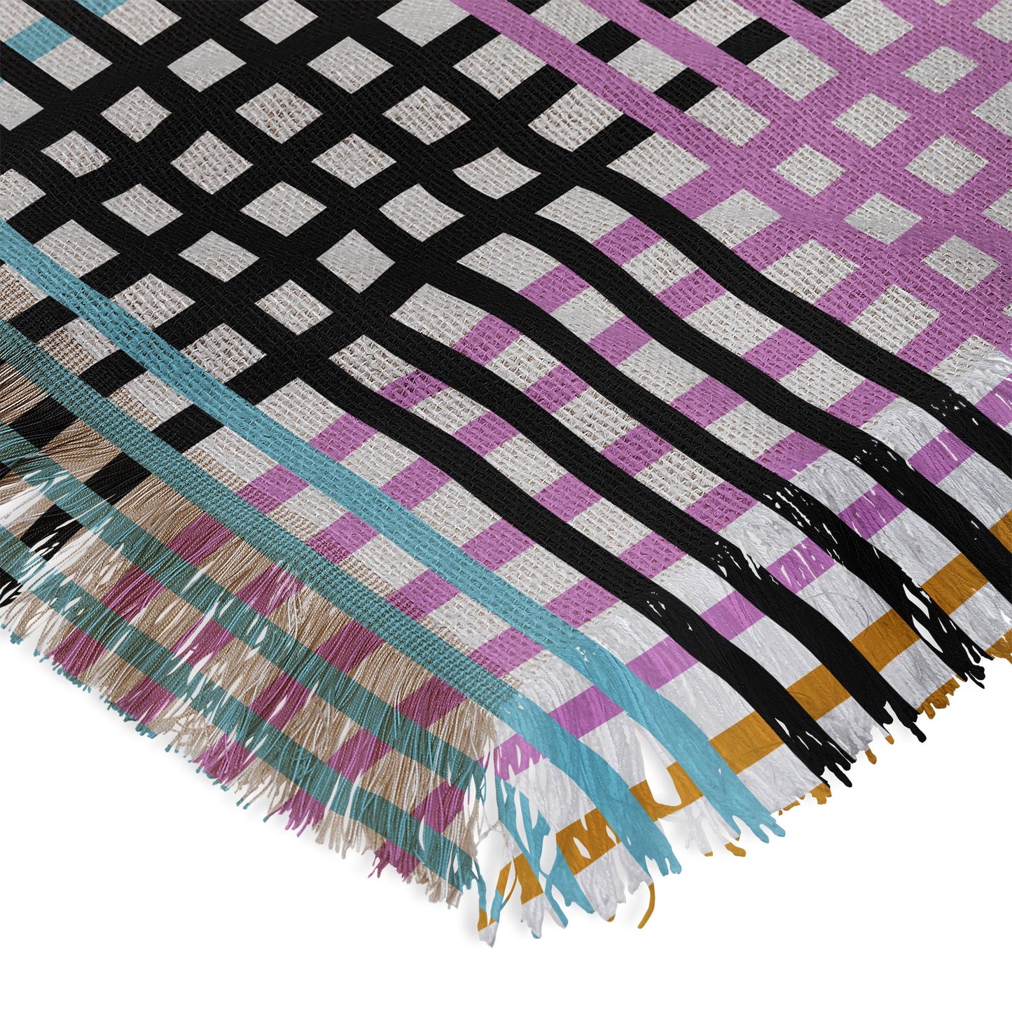 Mirimo Multicolor Gingham Grid Throw Blanket
