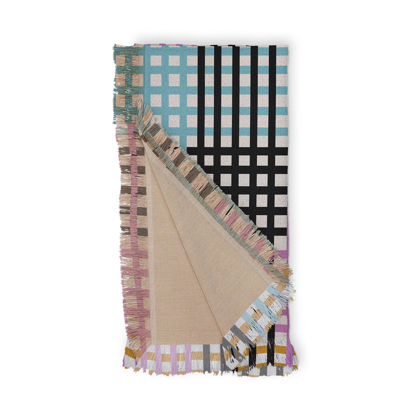 Mirimo Multicolor Gingham Grid Throw Blanket