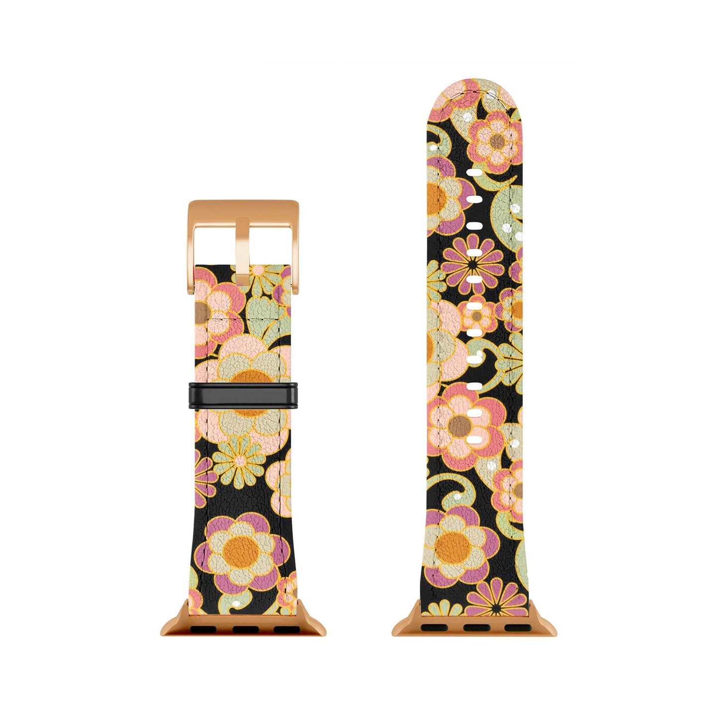 Mirimo Nostalgic 70s in Black Apple Watch Band