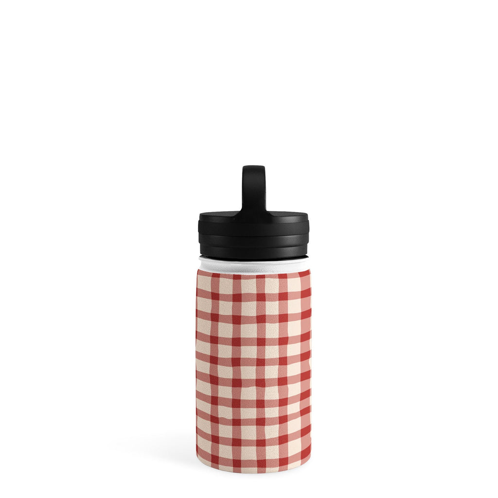 Mirimo Organic Gingham Red Water Bottle