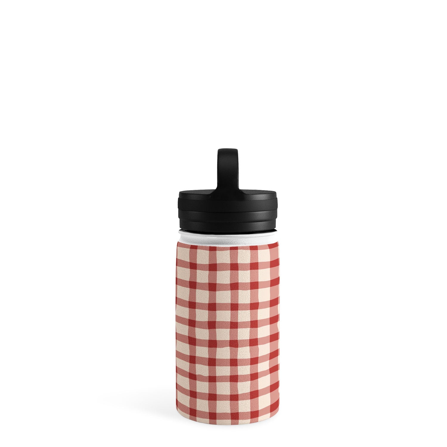 Mirimo Organic Gingham Red Water Bottle