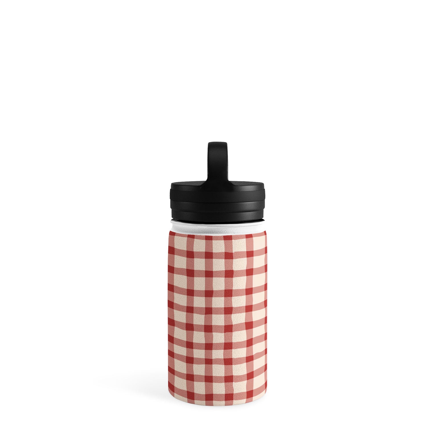 Mirimo Organic Gingham Red Water Bottle