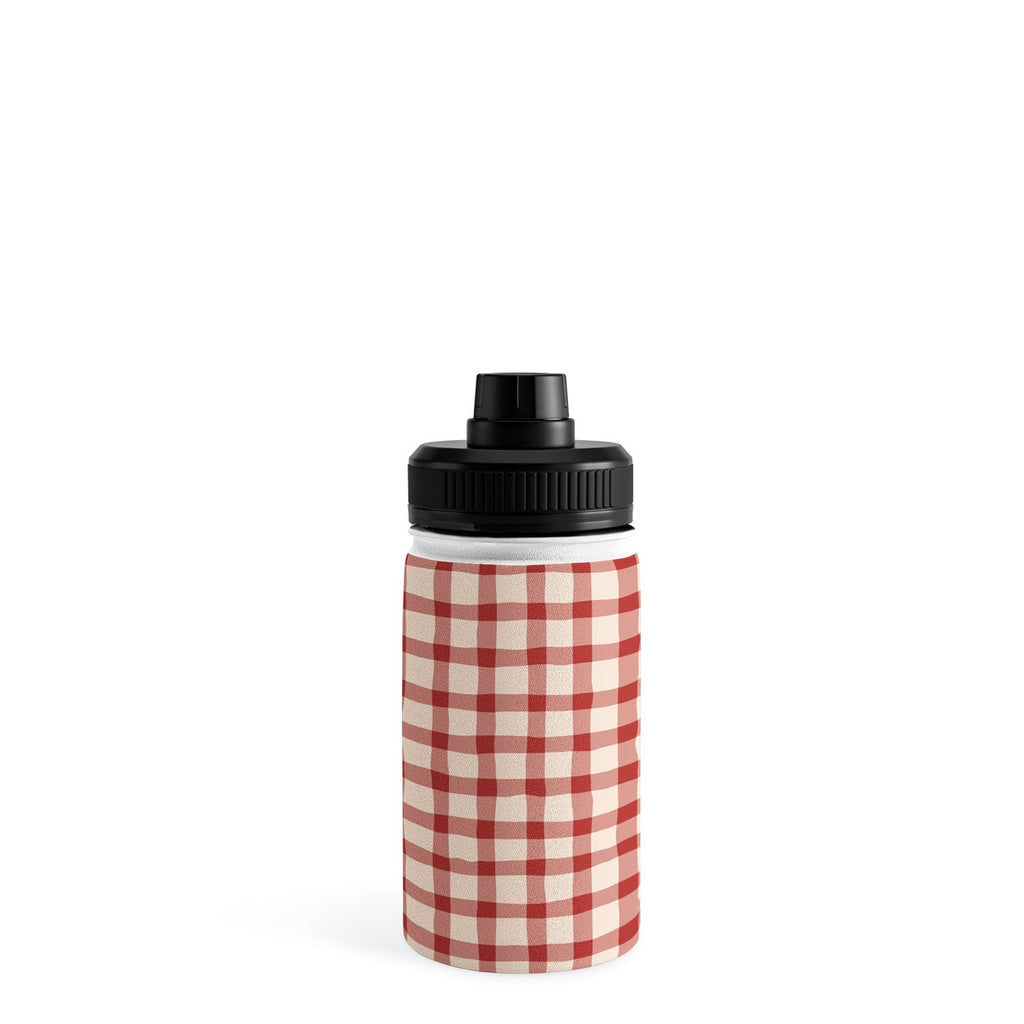 Mirimo Organic Gingham Red Water Bottle