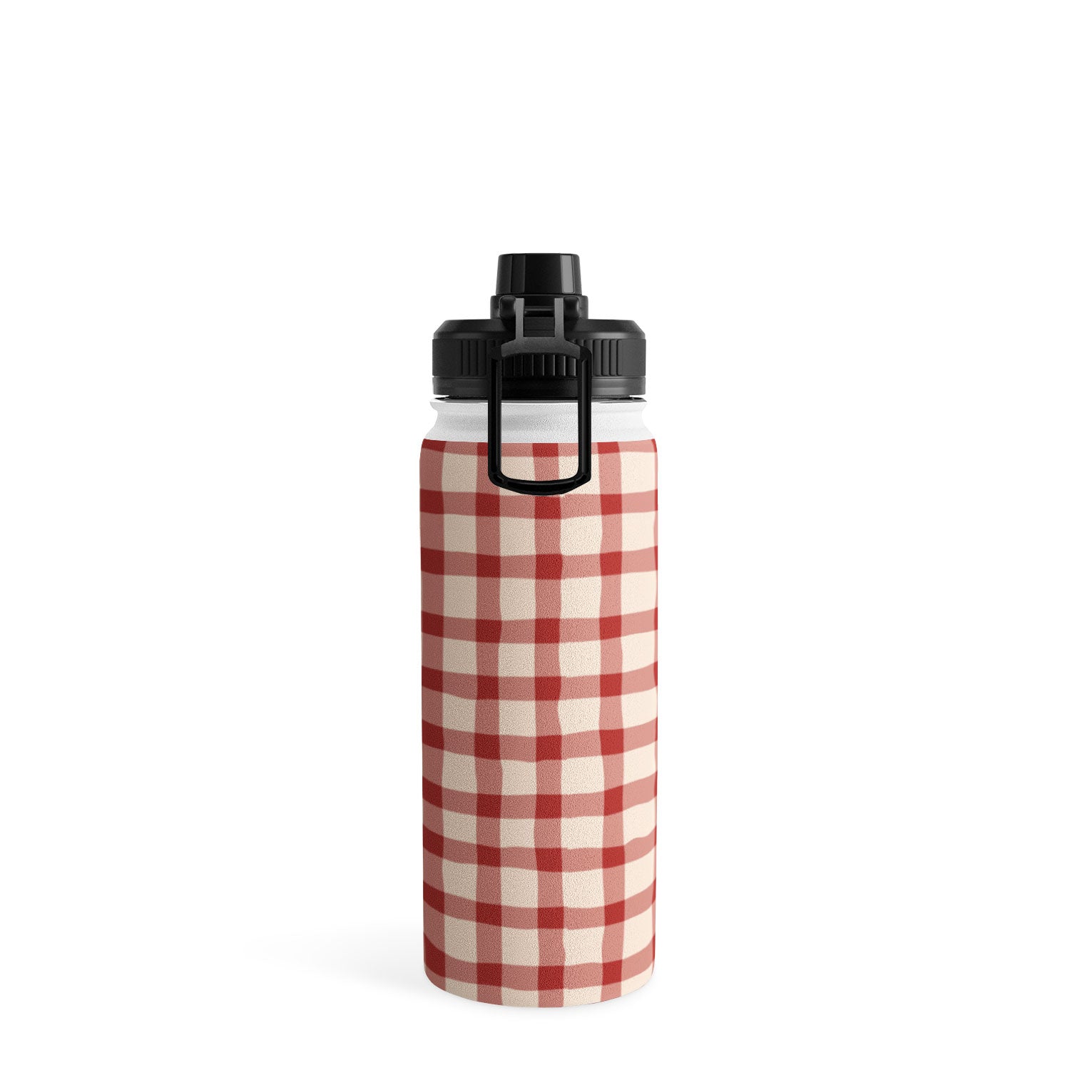 Mirimo Organic Gingham Red Water Bottle