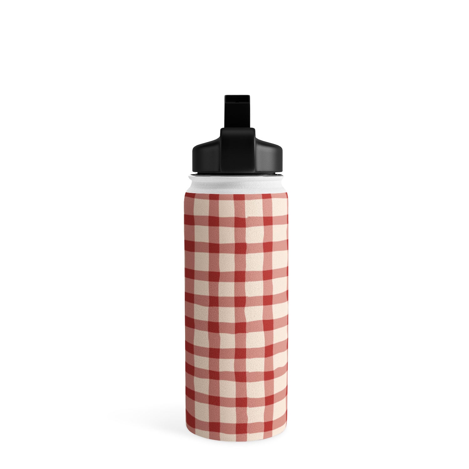 Mirimo Organic Gingham Red Water Bottle