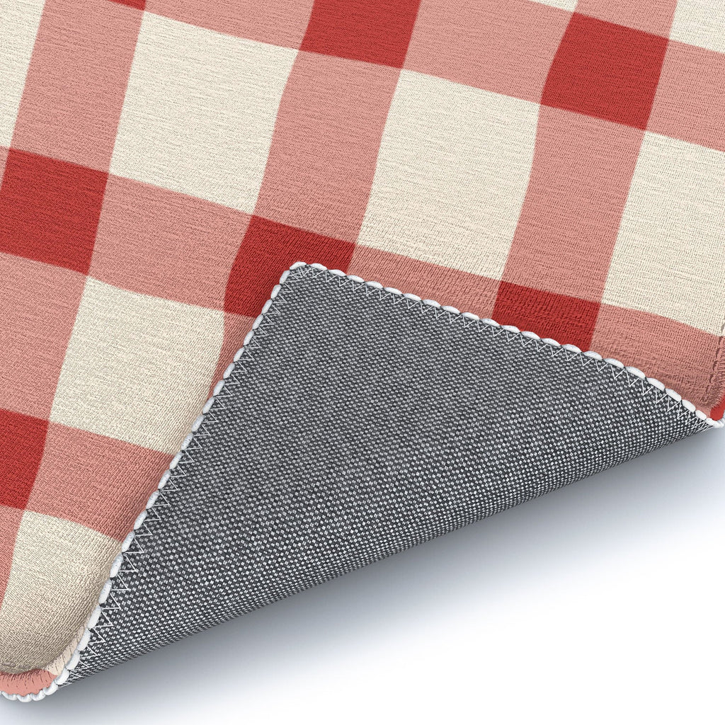 Mirimo Organic Gingham Red Area Rug