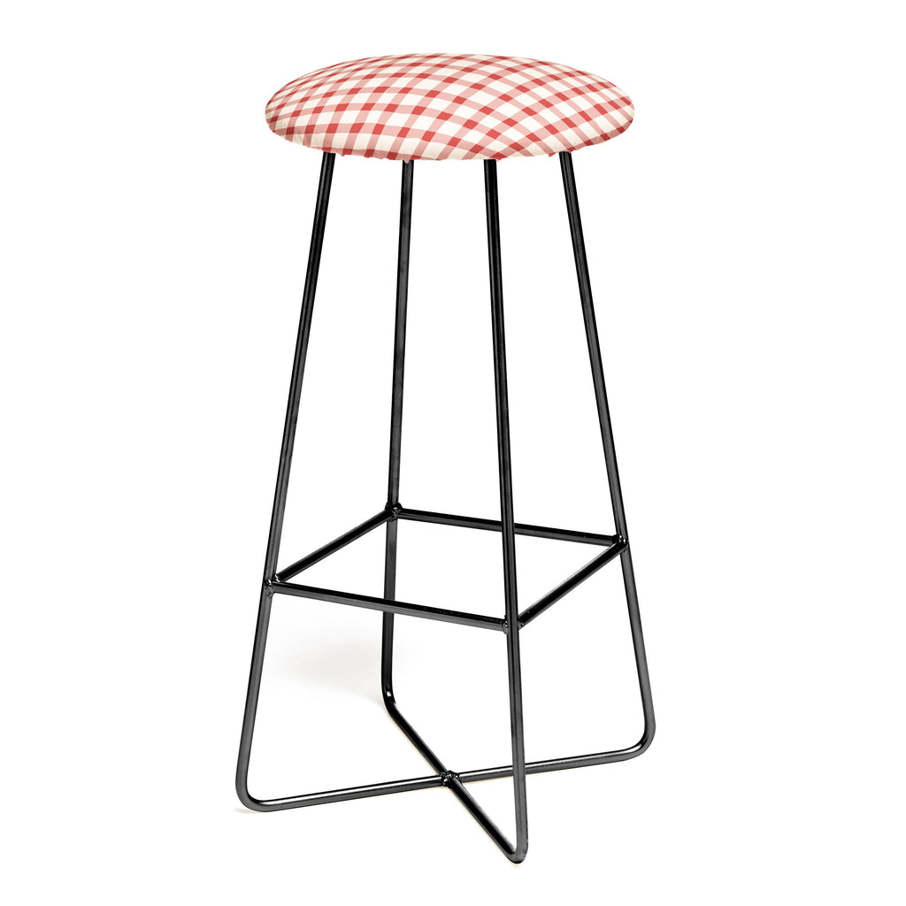Mirimo Organic Gingham Red Bar Stool