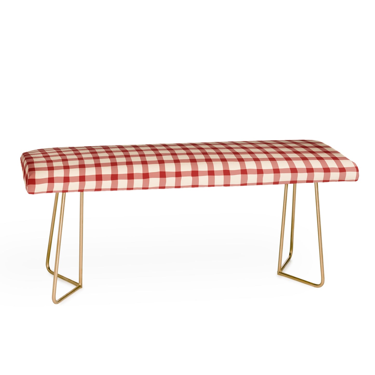 Mirimo Organic Gingham Red Bench