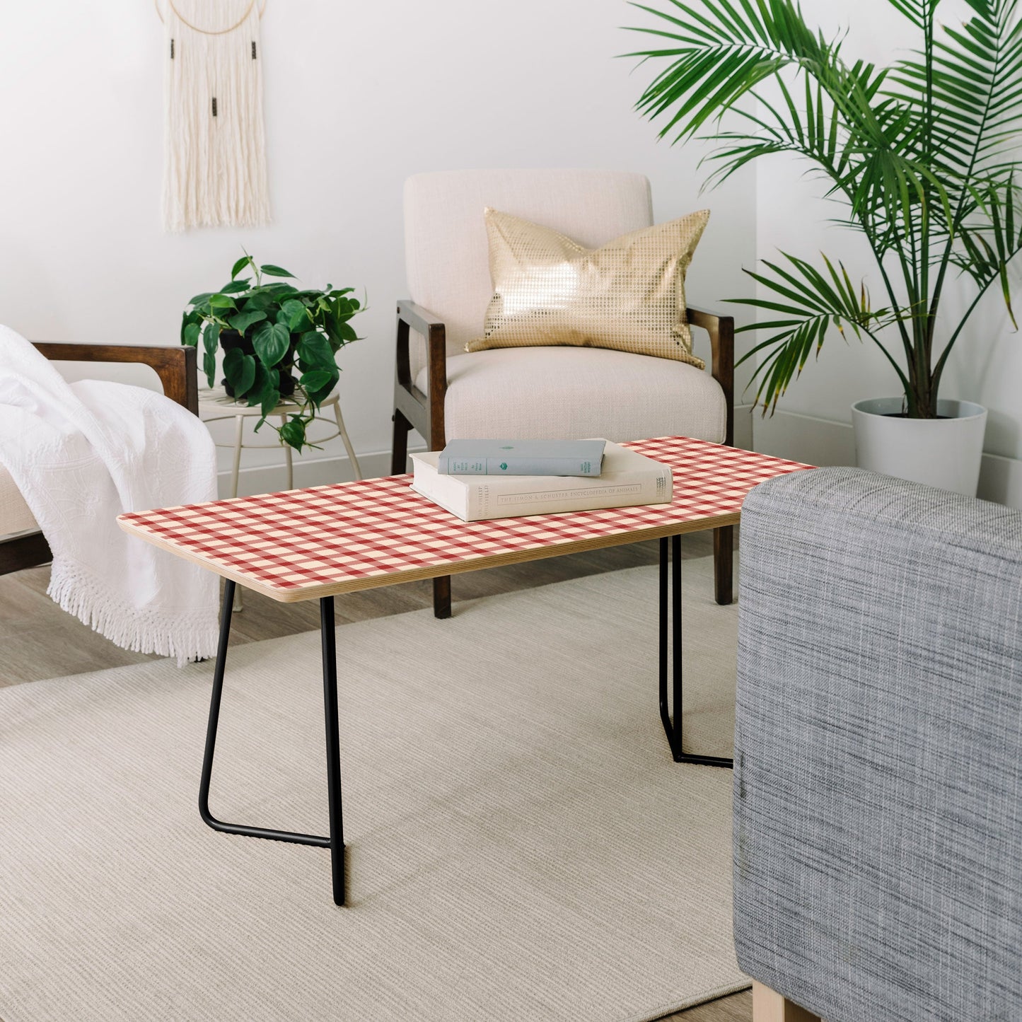Mirimo Organic Gingham Red Coffee Table