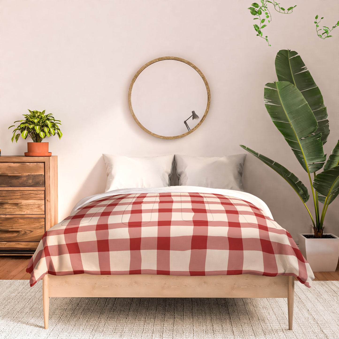 Mirimo Organic Gingham Red Comforter