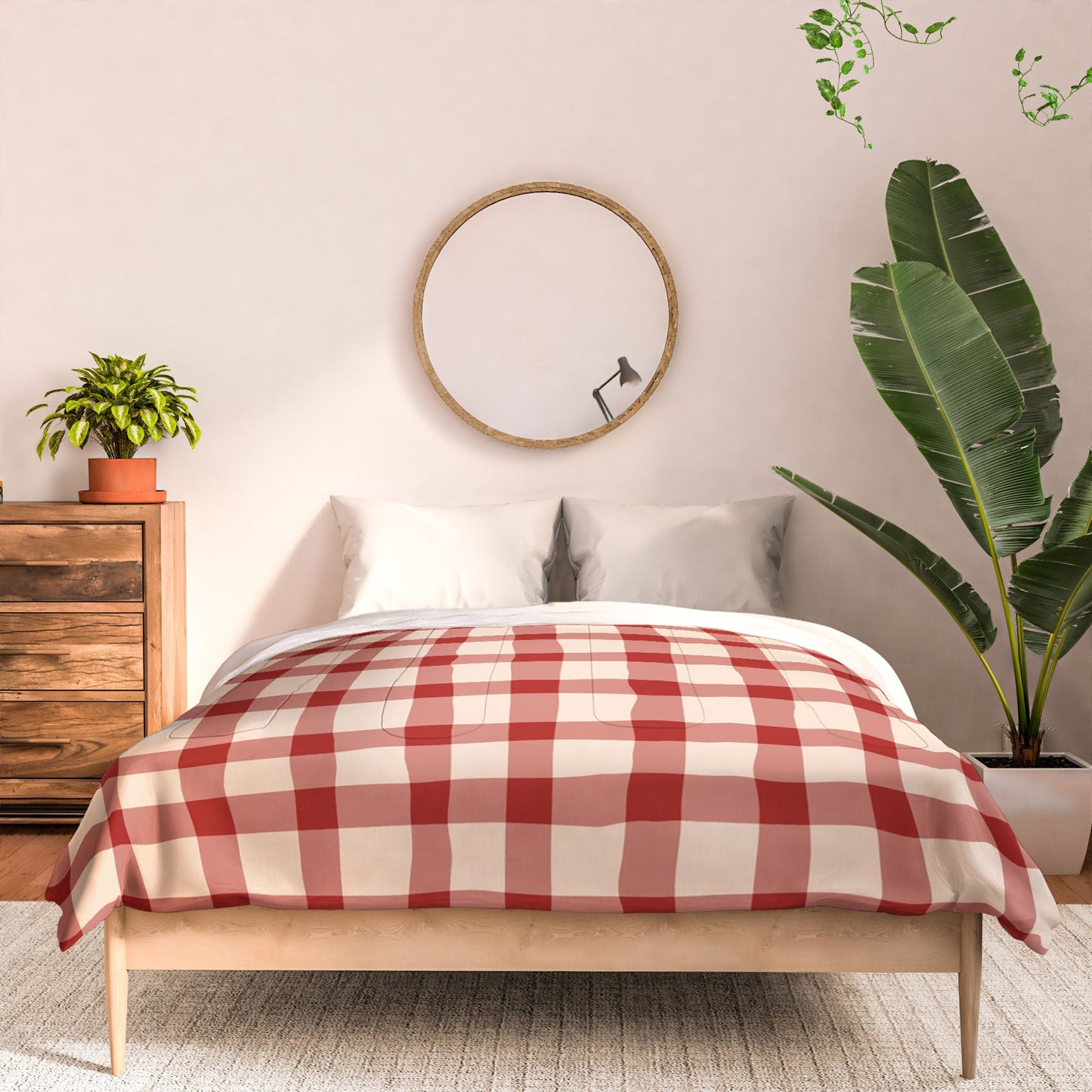 Mirimo Organic Gingham Red Comforter