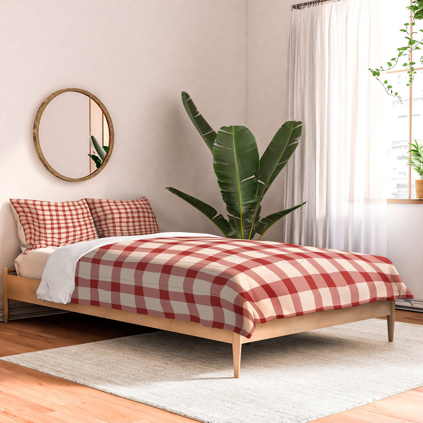 Mirimo Organic Gingham Red Comforter