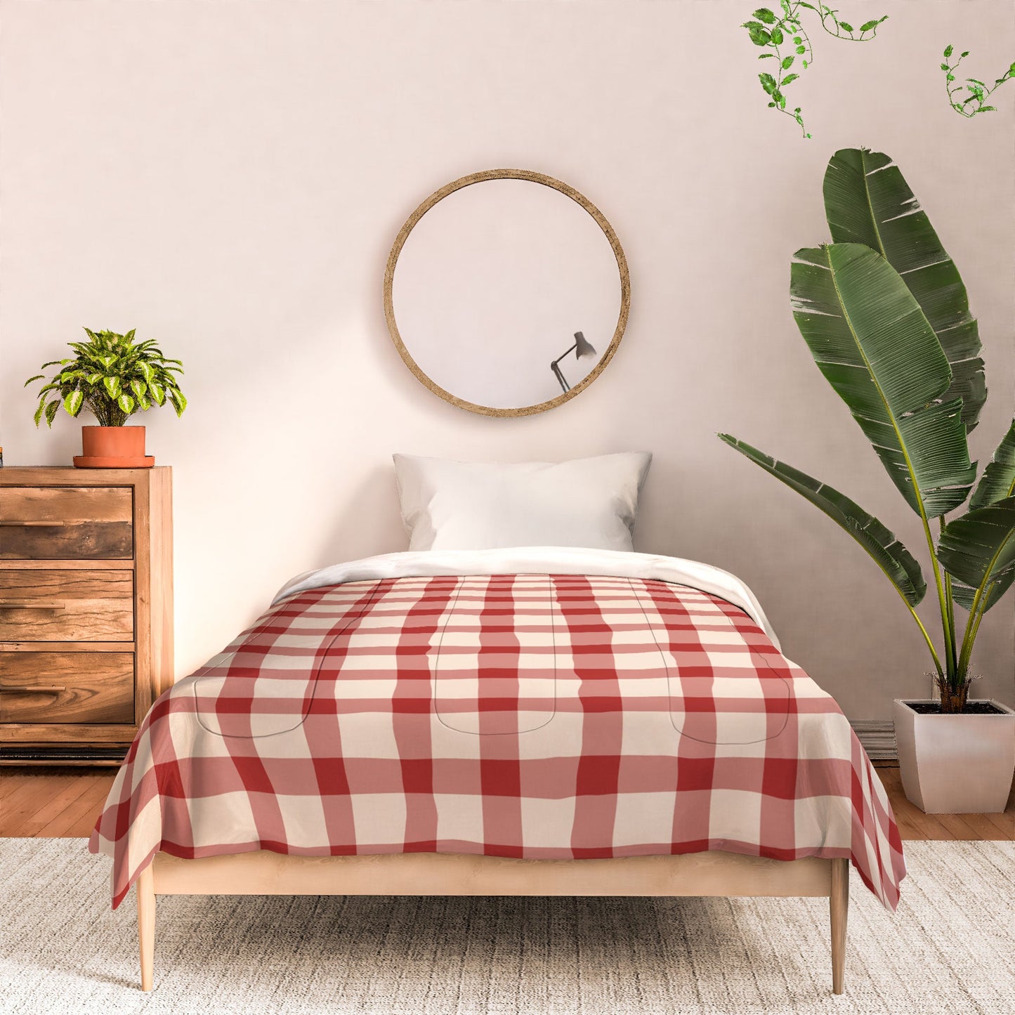 Mirimo Organic Gingham Red Comforter