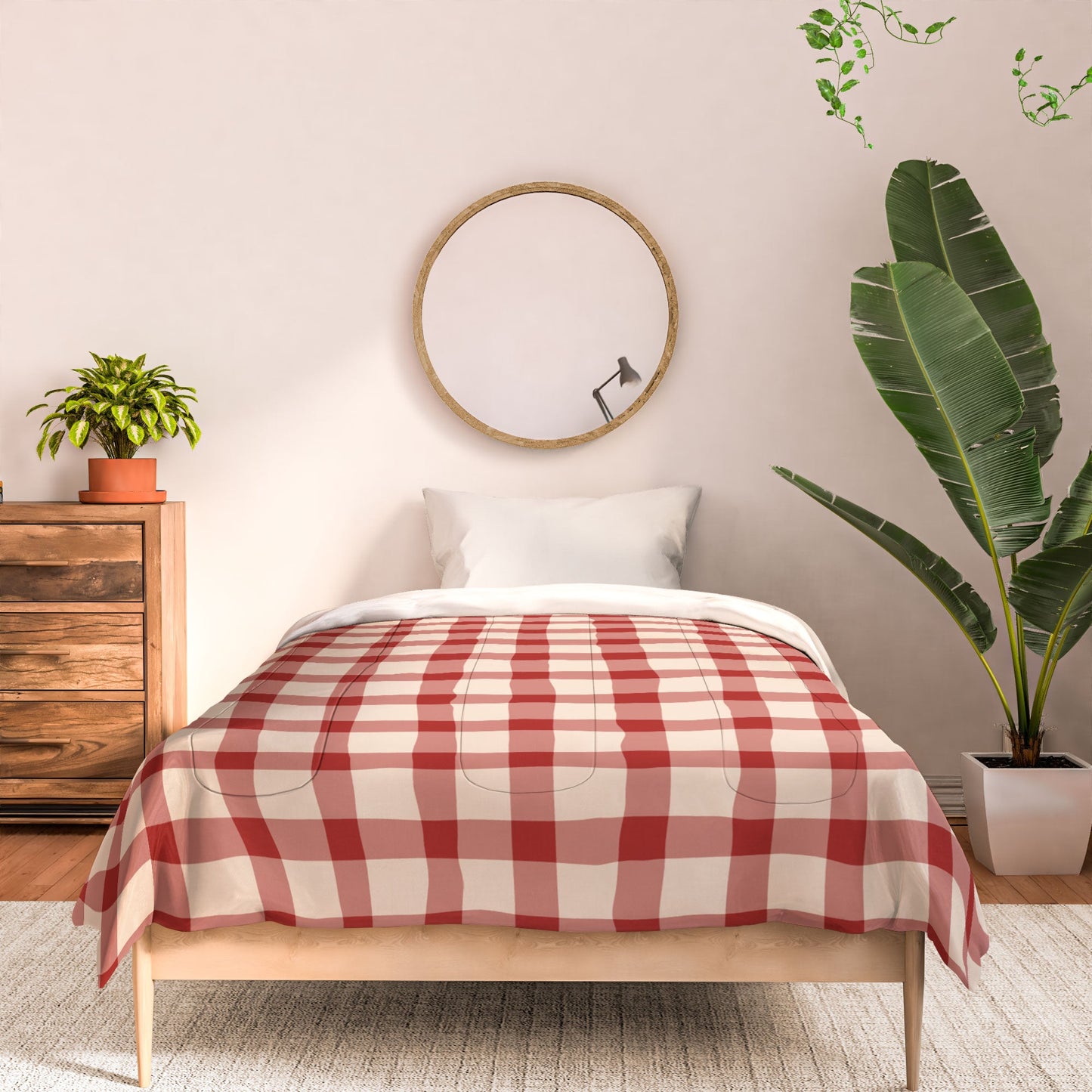 Mirimo Organic Gingham Red Comforter