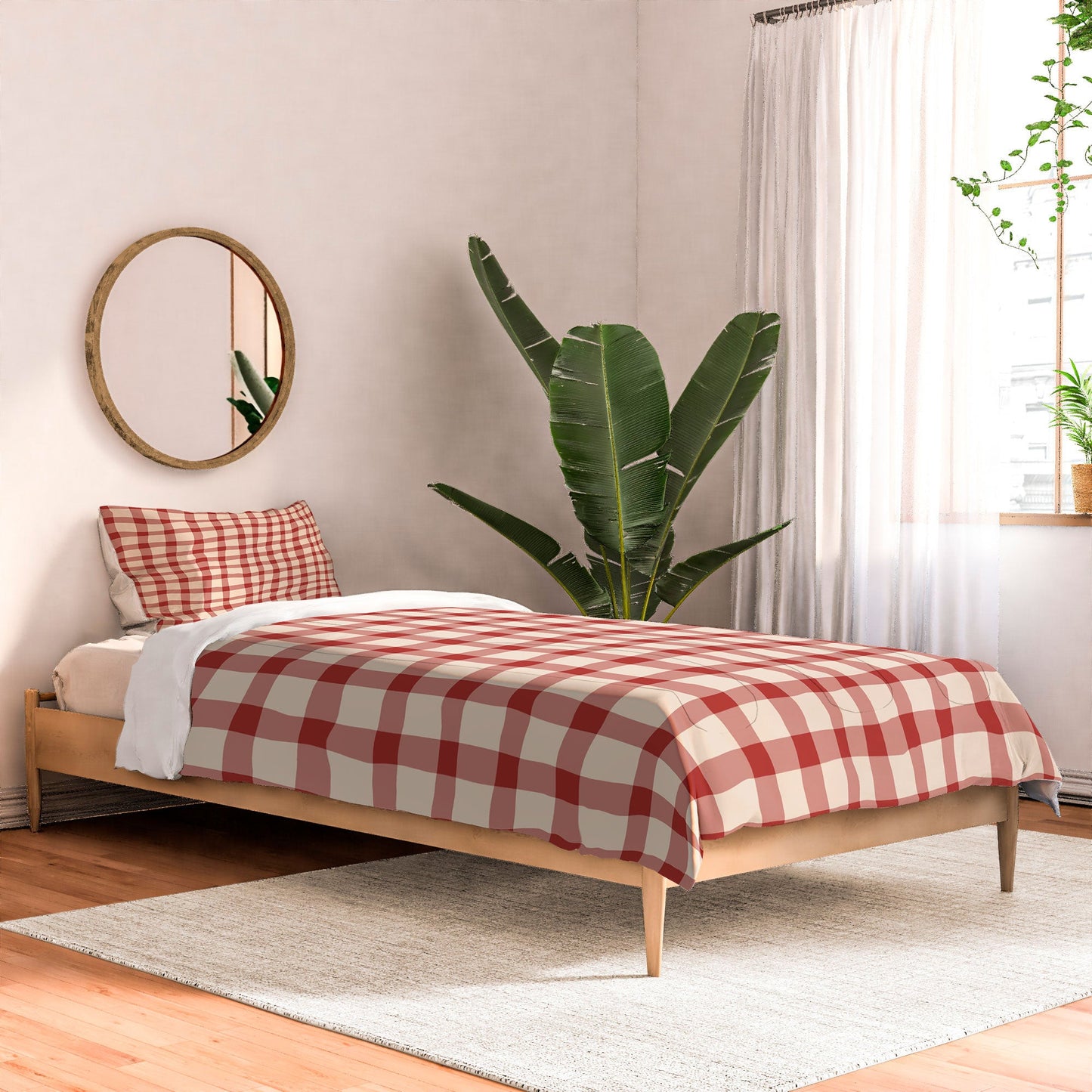 Mirimo Organic Gingham Red Comforter
