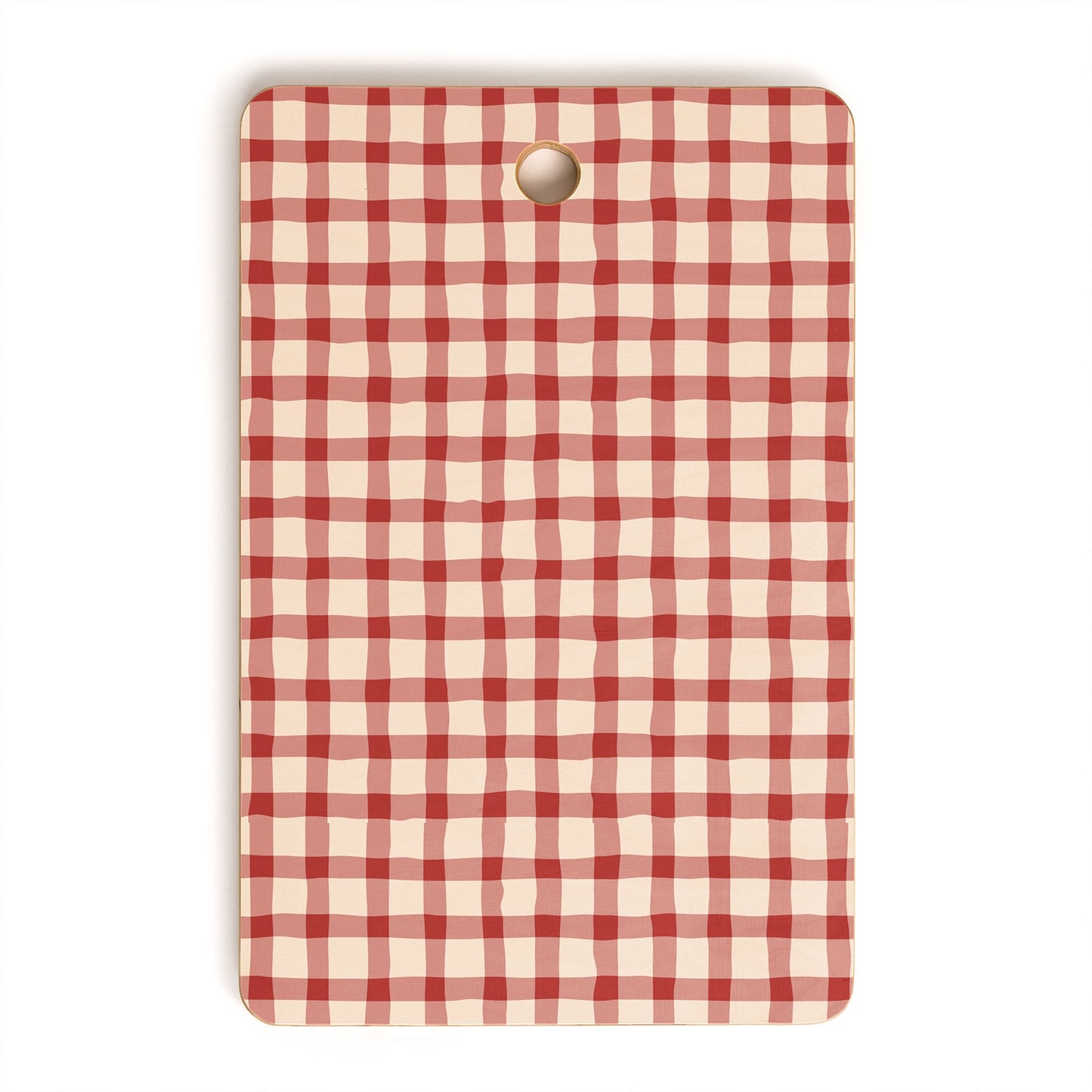 Mirimo Organic Gingham Red Cutting Board Rectangle