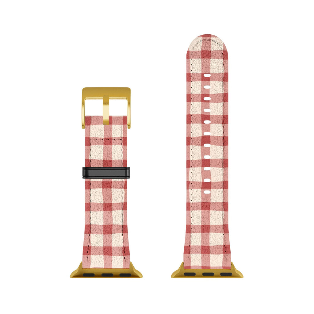 Mirimo Organic Gingham Red Apple Watch Band