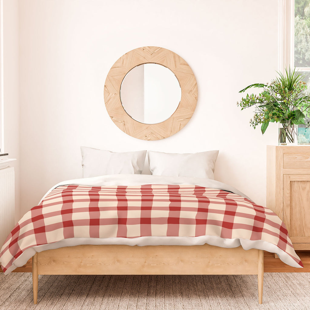 Mirimo Organic Gingham Red Duvet Cover