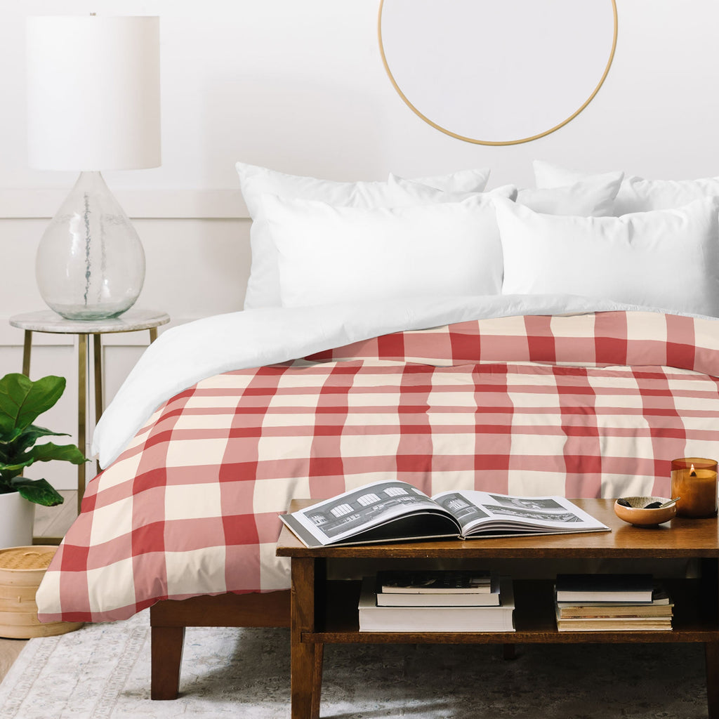Mirimo Organic Gingham Red Duvet Cover